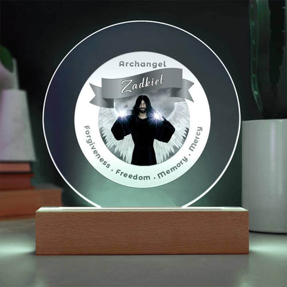 USB Circle Acrylic LED Light  - Archangel Zadkiel