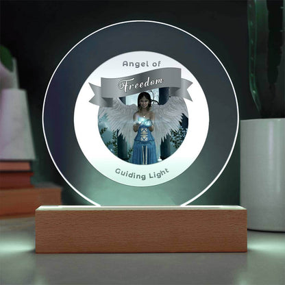 USB Circle Acrylic LED Light - Angel -  Freedom