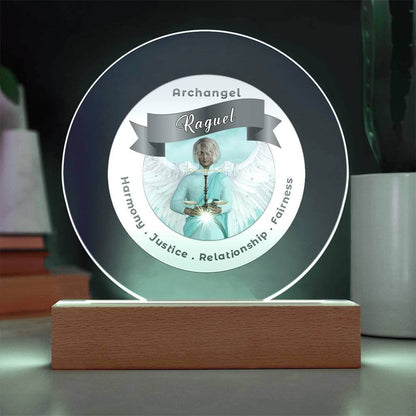 USB Circle Acrylic LED Light  - Archangel Raguel