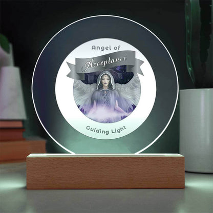 USB Circle Acrylic LED Light - Angel - Acceptance