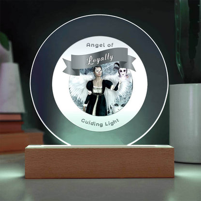 USB Circle Acrylic LED Light  -Guardian Angel - Loyalty