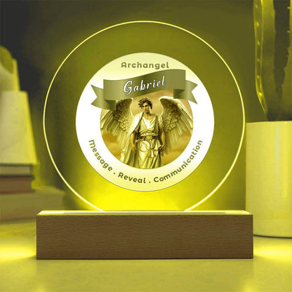 USB Circle Acrylic LED Light  - Archangel Gabriel