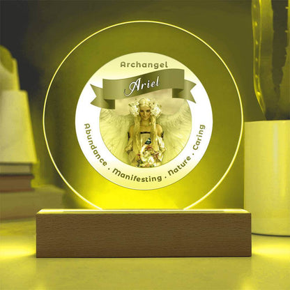 USB Circle Acrylic LED Light  - Archangel Ariel