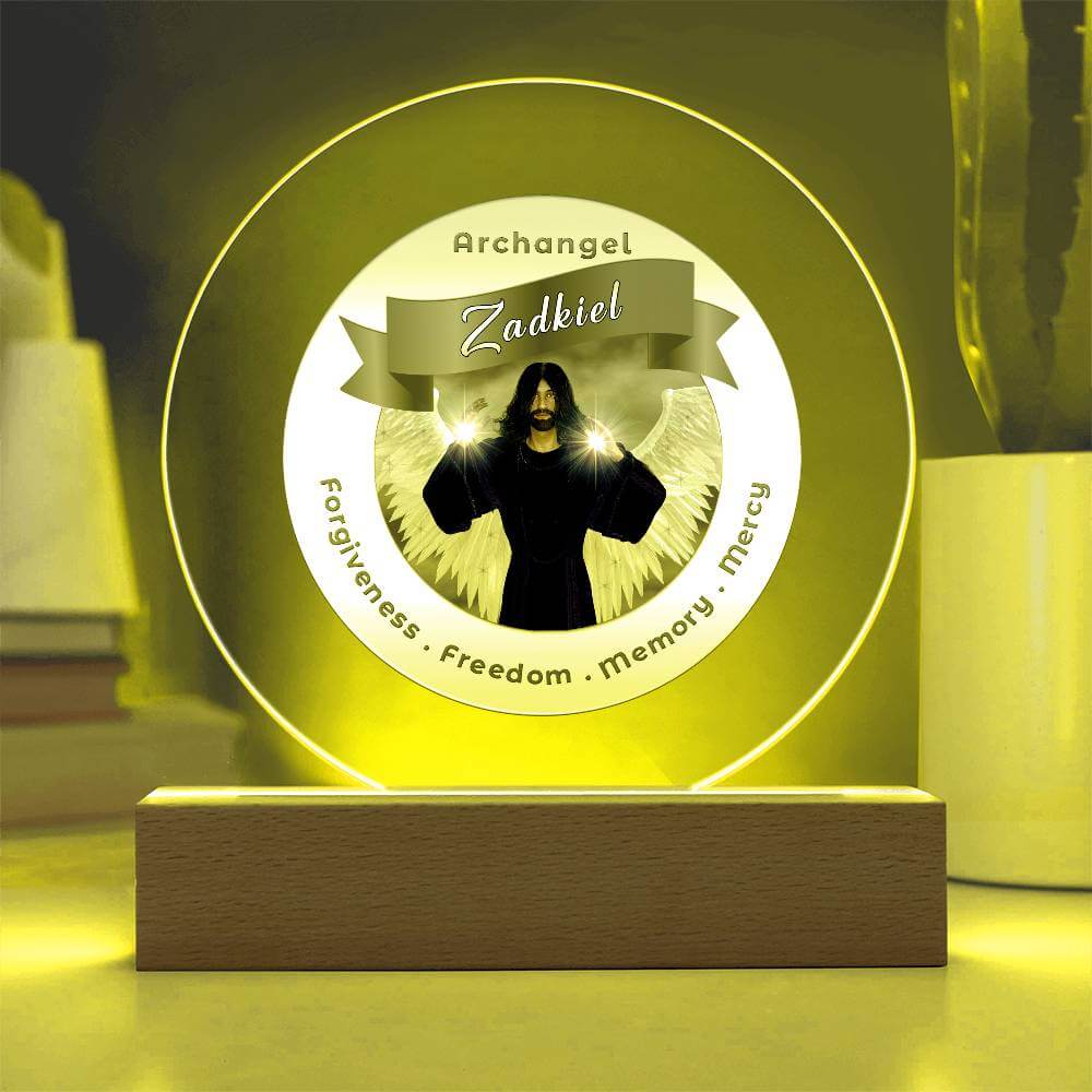 USB Circle Acrylic LED Light  - Archangel Zadkiel