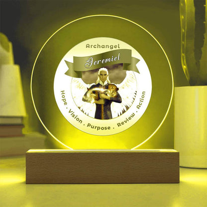 USB Circle Acrylic LED Light  - Archangel Jeremiel