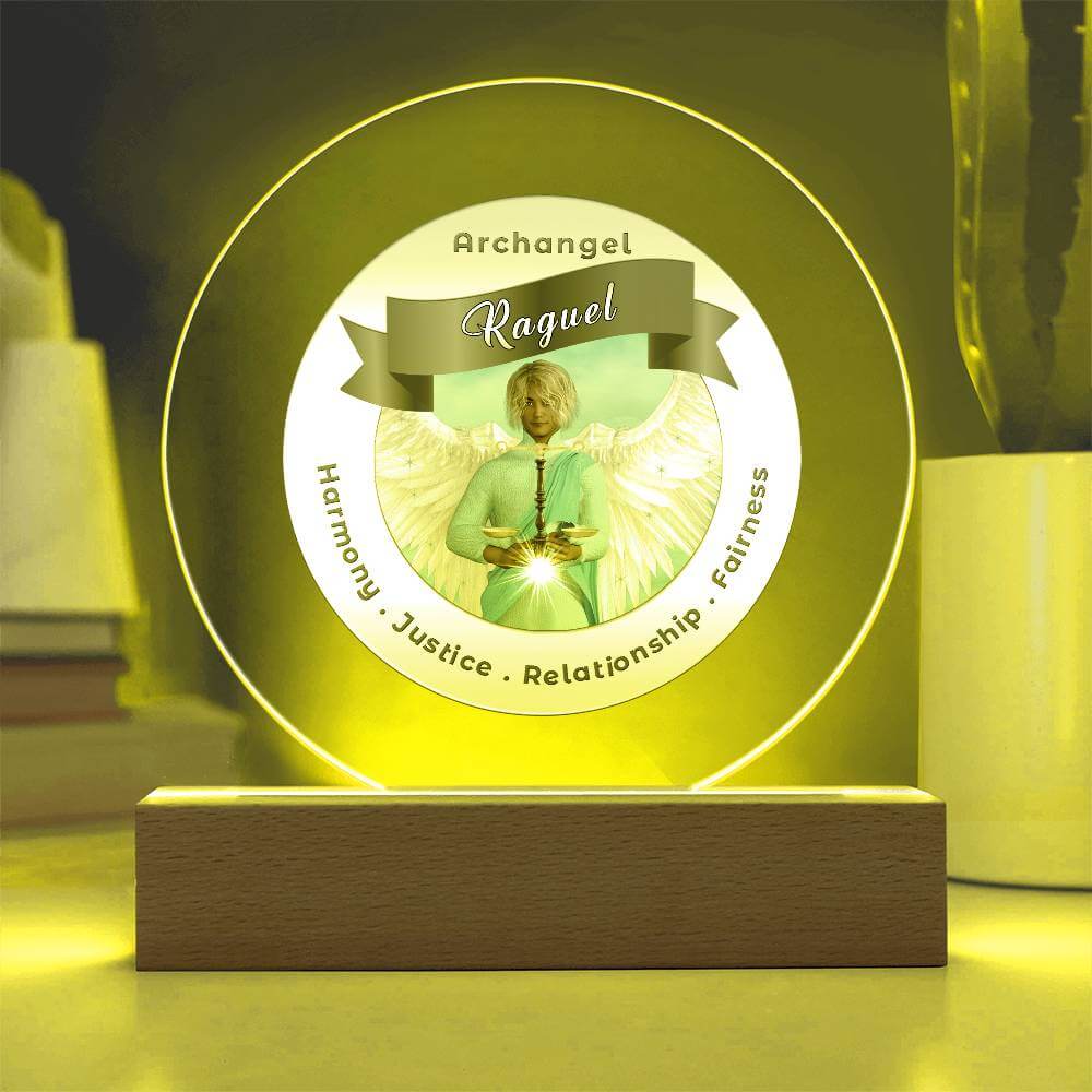 USB Circle Acrylic LED Light  - Archangel Raguel
