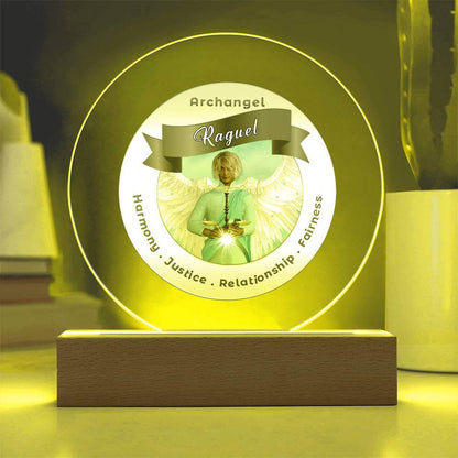 USB Circle Acrylic LED Light  - Archangel Raguel