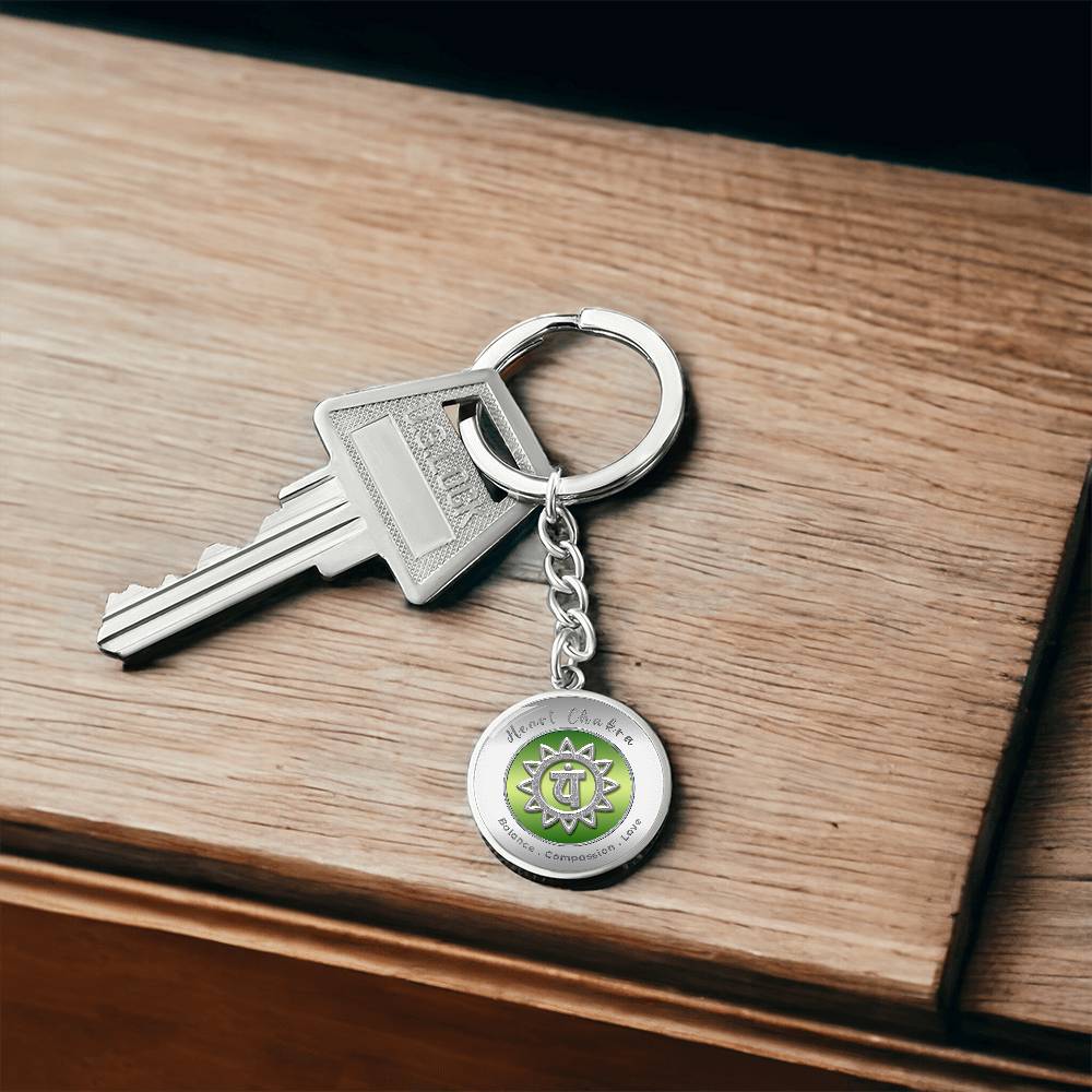 Heart Chakra - Love Compassion Balance - Affirmation Keychain - More Than CharmsMore Than Charms