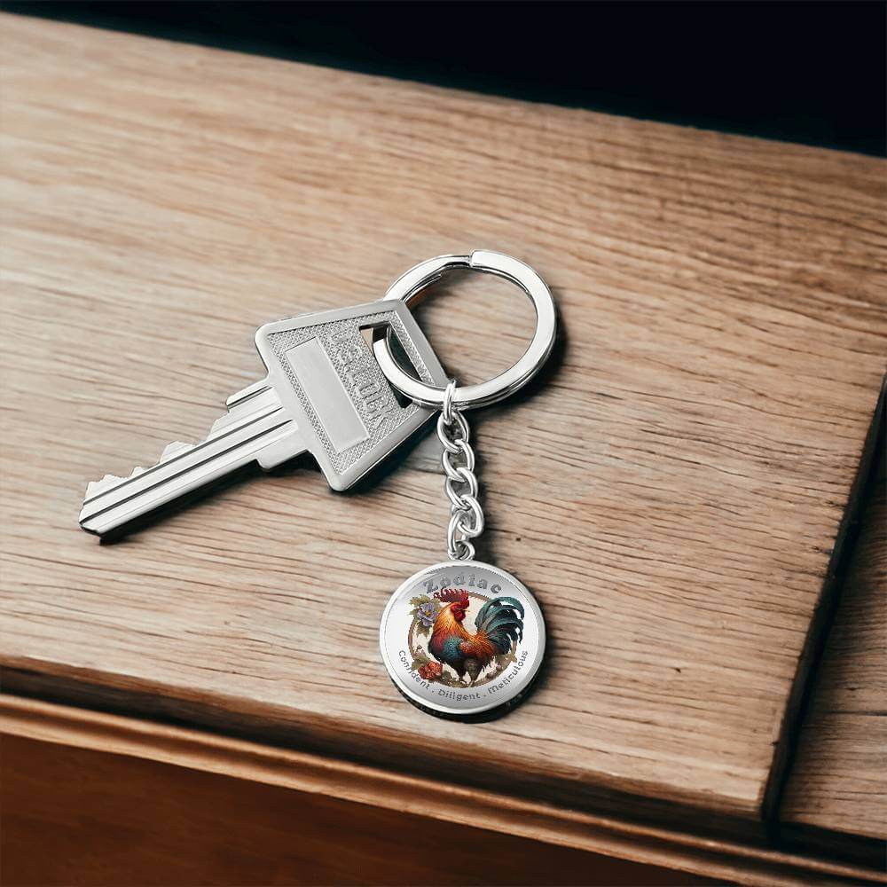 Rooster - Chinese Zodiac - Affirmation Keychain - More Than CharmsMore Than Charms