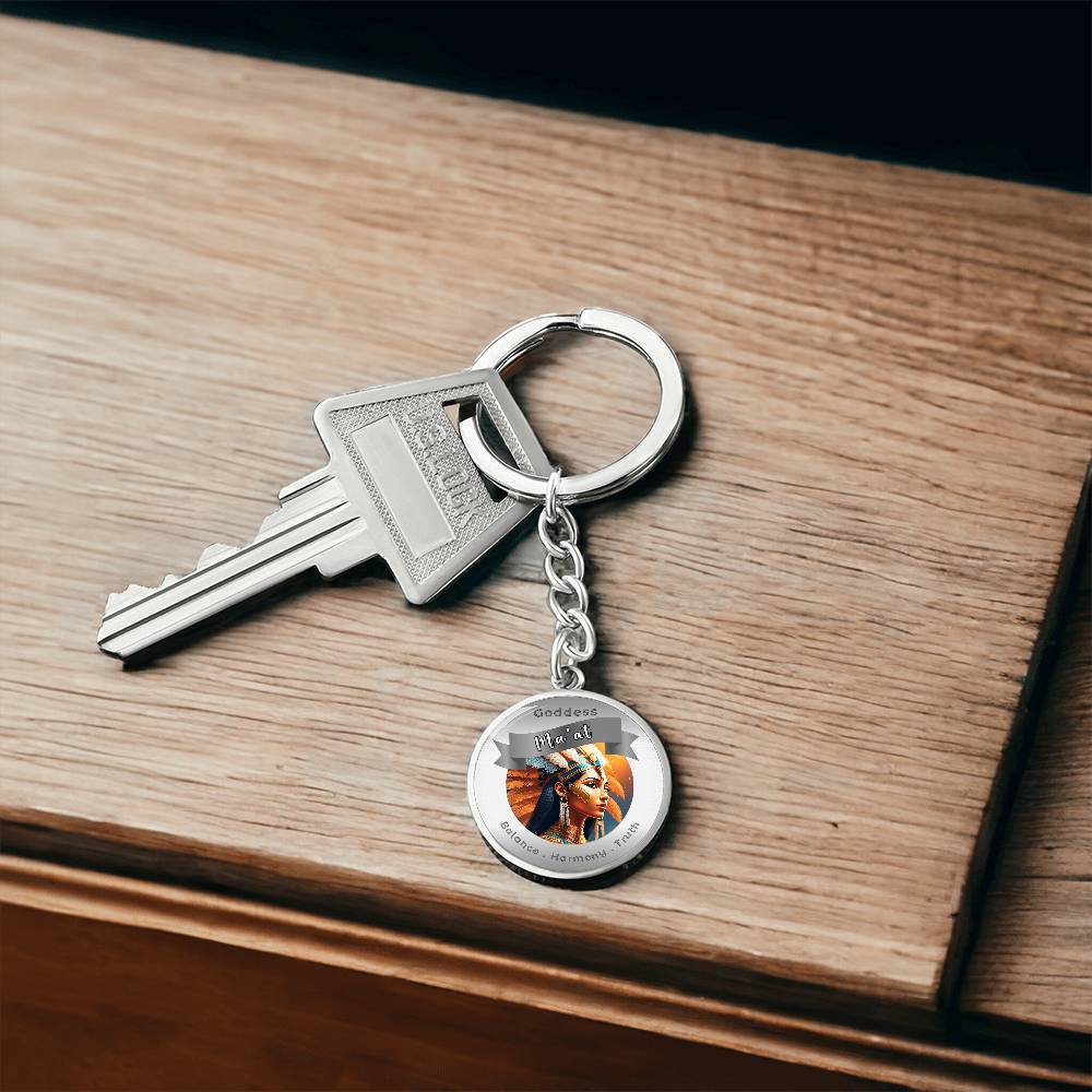 Goddess Ma’at - Affirmation Keychain For Balance Harmony Truth - More Than CharmsMore Than Charms