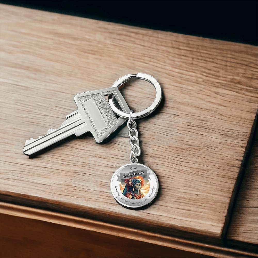 Quetzalcoatl- Affirmation Keychain For Creation Enlightenment Transformation - More Than CharmsMore Than Charms