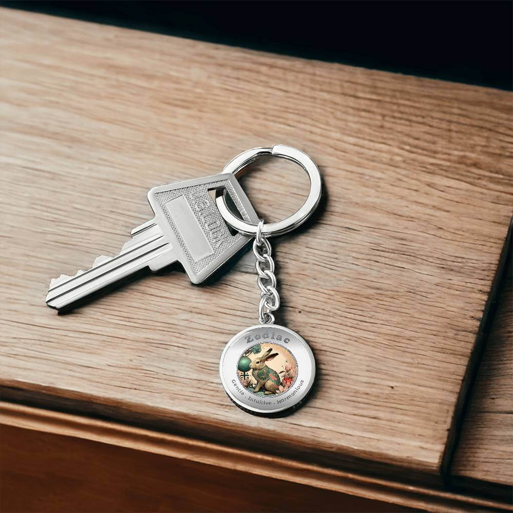 Rabbit - Chinese Zodiac - Affirmation Keychain - More Than CharmsMore Than Charms