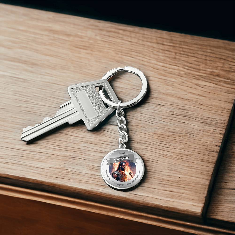 Vulcan - Affirmation Keychain For Mastery Strength Transformation- More Than CharmsMore Than Charms