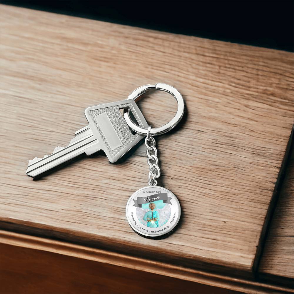 Archangel Raguel - Archangel Affirmation Keychain For Fairness, Harmony, Justice & Relationships- More Than CharmsMore Than Charms