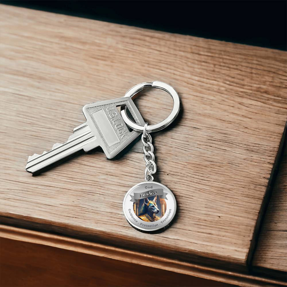 God Anubis - Affirmation Keychain For Guidance Protection Transition - More Than CharmsMore Than Charms
