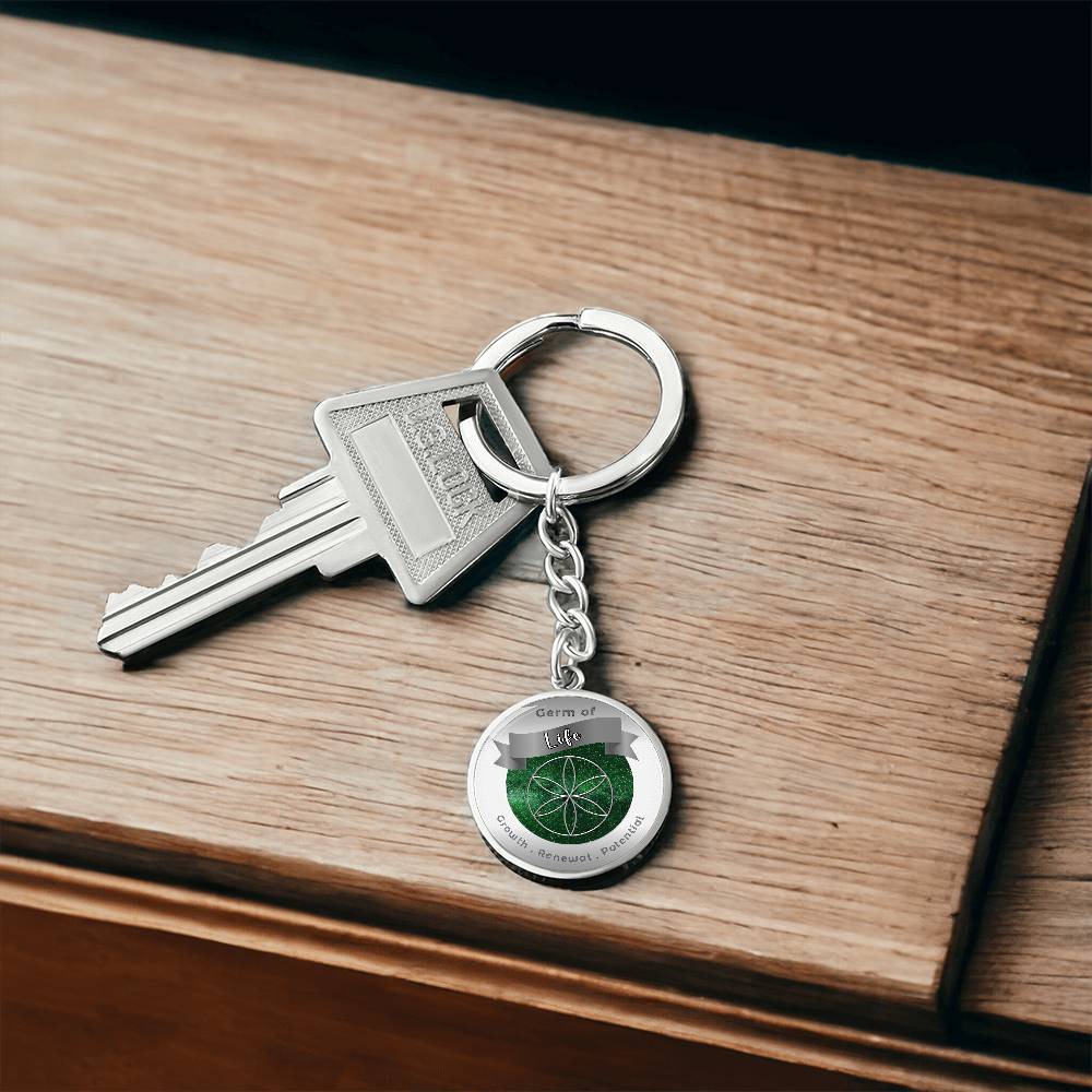 Germ of Life - Affirmation Keychain For Growth Renewal Potential - More Than CharmsMore Than Charms