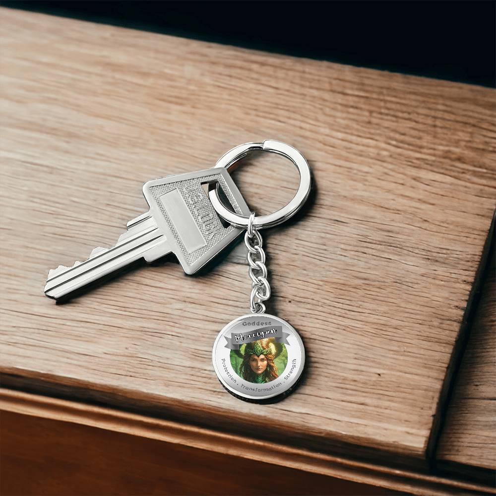 Morrigan - Affirmation Keychain For Protection Transformation Strength - More Than CharmsMore Than Charms