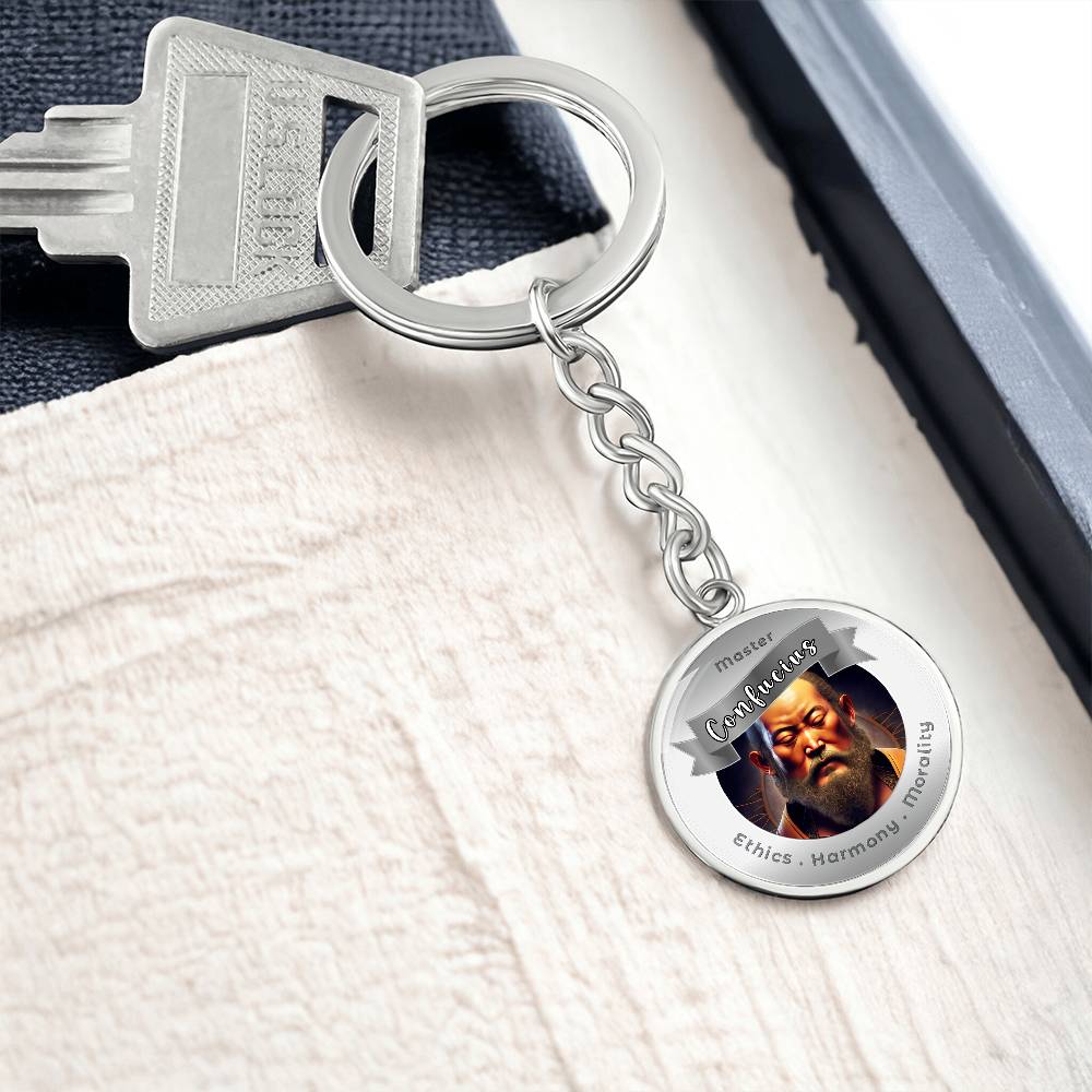 Confucius - Affirmation Keychain ForEthics, Harmony & Morality - More Than CharmsMore Than Charms