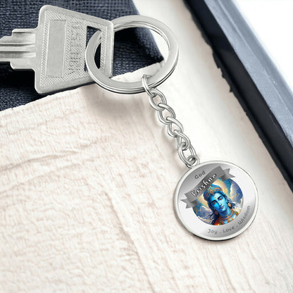 Krishna- Affirmation Keychain For Joy Love WisdomFamily - More Than CharmsMore Than Charms