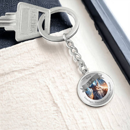 Odin- Affirmation Keychain For Courage Transformation Wisdom- More Than CharmsMore Than Charms