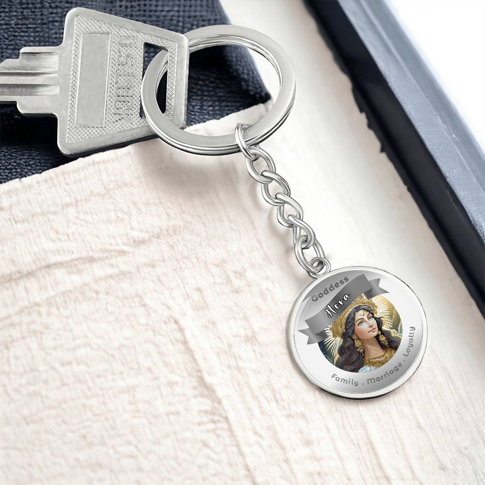 Goddess Hera - Affirmation Keychain For Family Marriage Loyalty- More Than CharmsMore Than Charms