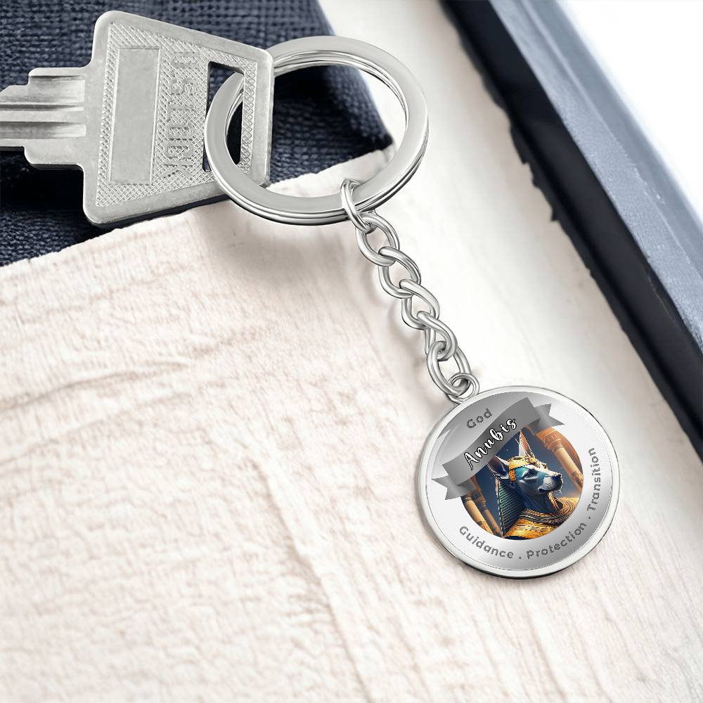God Anubis - Affirmation Keychain For Guidance Protection Transition - More Than CharmsMore Than Charms