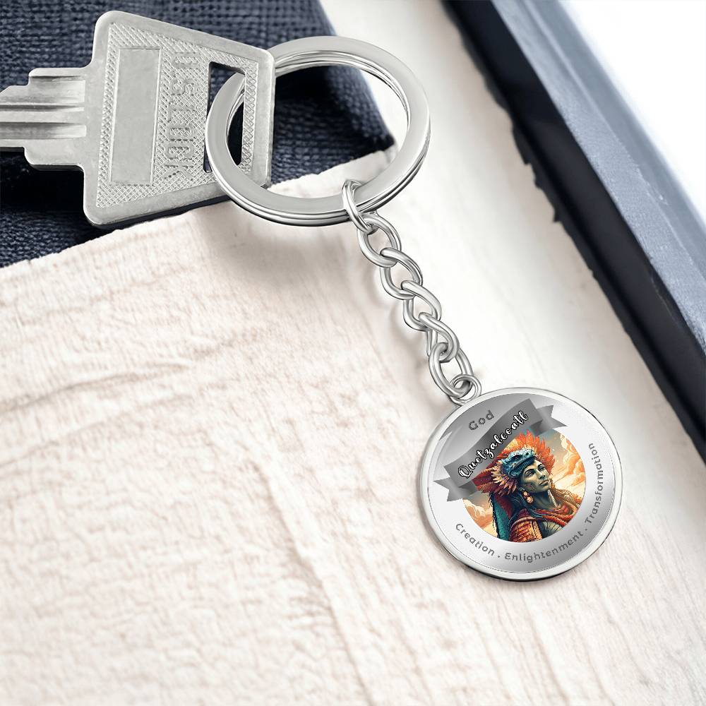 Quetzalcoatl- Affirmation Keychain For Creation Enlightenment Transformation - More Than CharmsMore Than Charms
