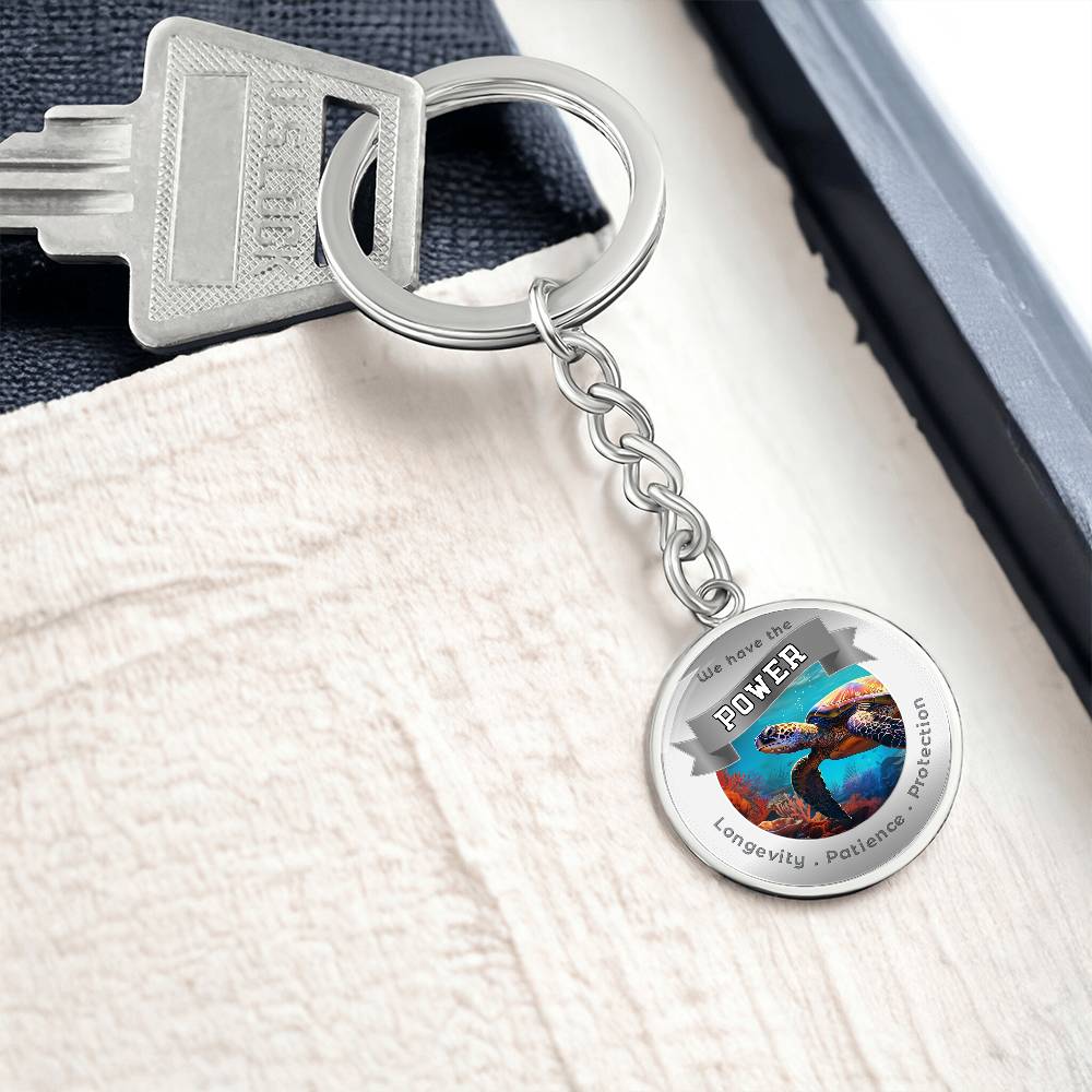 Turtle Power Animal Affirmation Keychain - More Than CharmsMore Than Charms