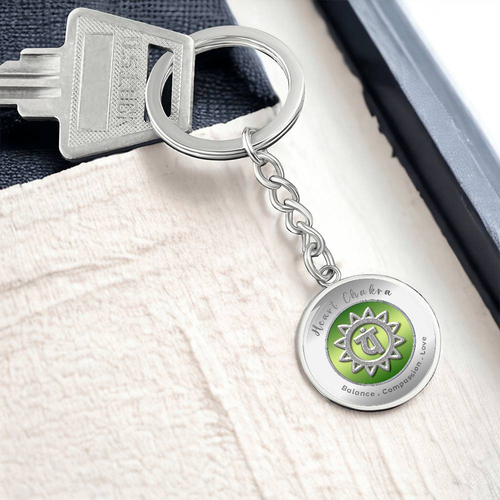 Heart Chakra - Love Compassion Balance - Affirmation Keychain - More Than CharmsMore Than Charms