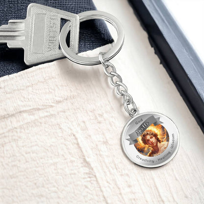 Apollo - Affirmation Keychain For. Creativity Healing Wisdom - More Than CharmsMore Than Charms