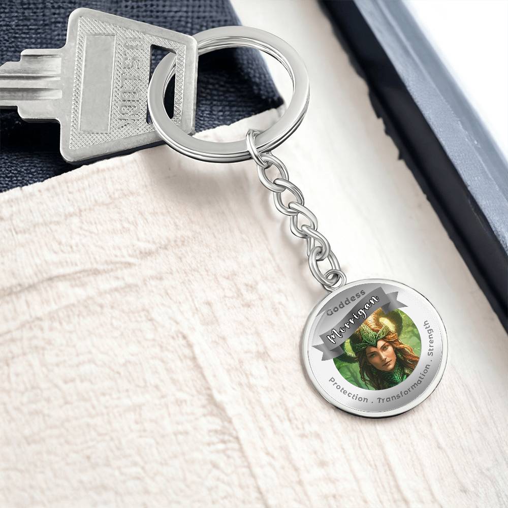 Morrigan - Affirmation Keychain For Protection Transformation Strength - More Than CharmsMore Than Charms