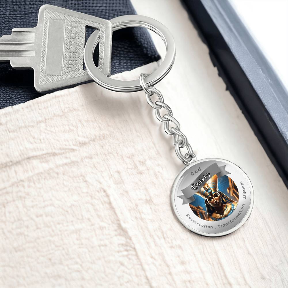 Osiris Affirmation Keychain For Resurrection Transformation Wisdom- More Than CharmsMore Than Charms