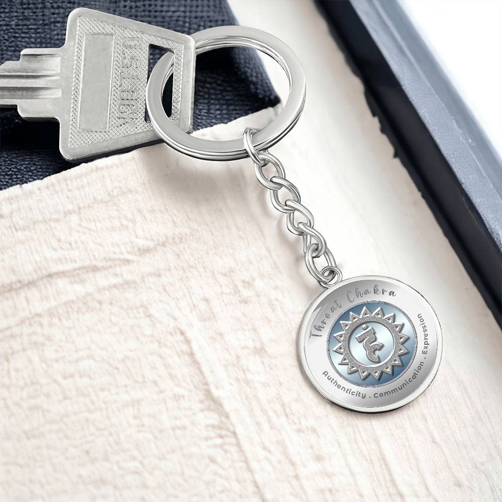 Throat Chakra - Communication Expression Authenticity - Affirmation Keychain - More Than CharmsMore Than Charms
