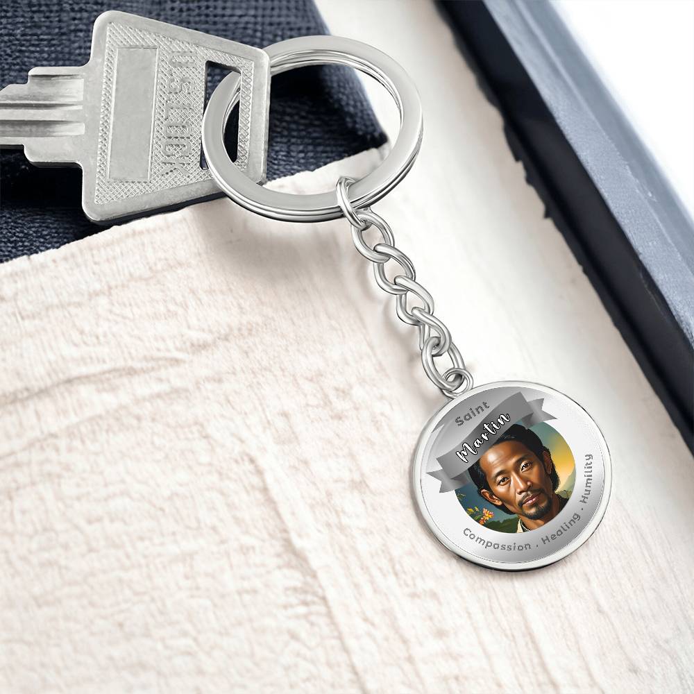 Saint Martin - Affirmation Keychain For Compassion Healing Humility- More Than CharmsMore Than Charms