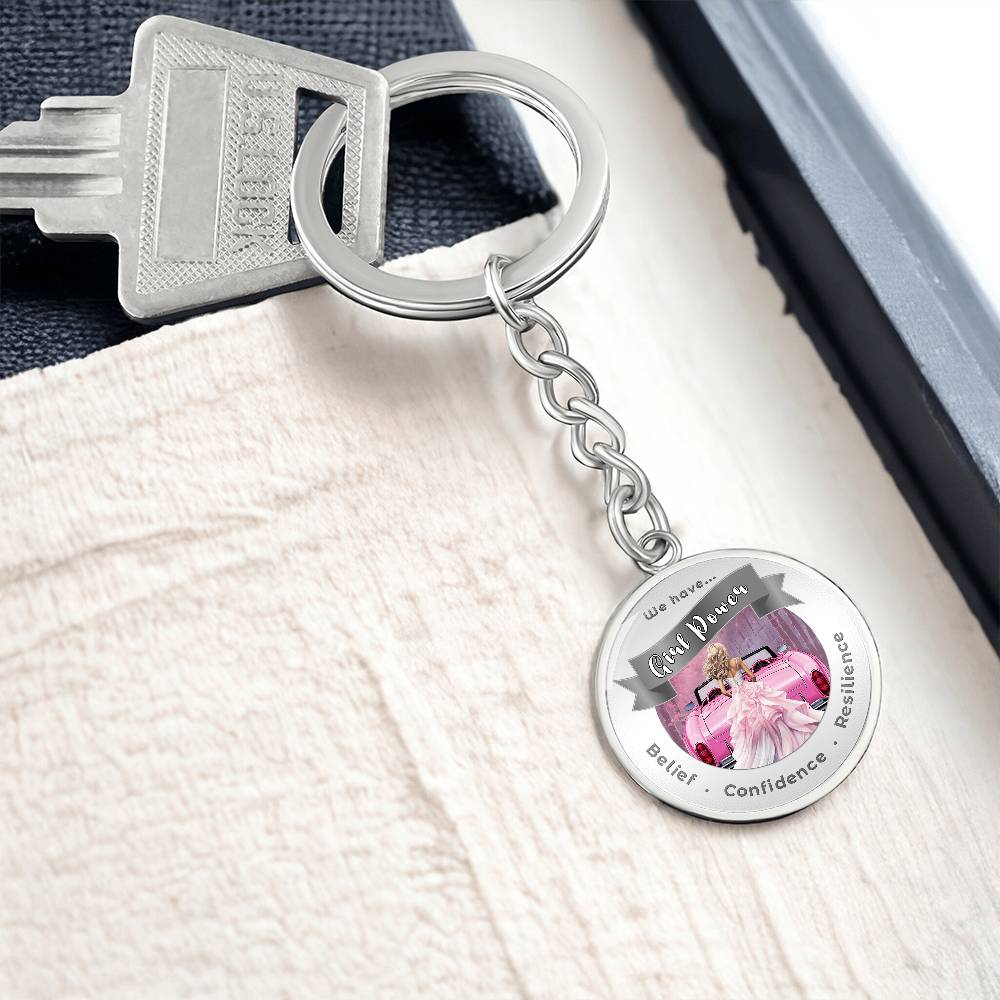 Pink Girl Power - Affirmation Keychain - More Than CharmsMore Than Charms