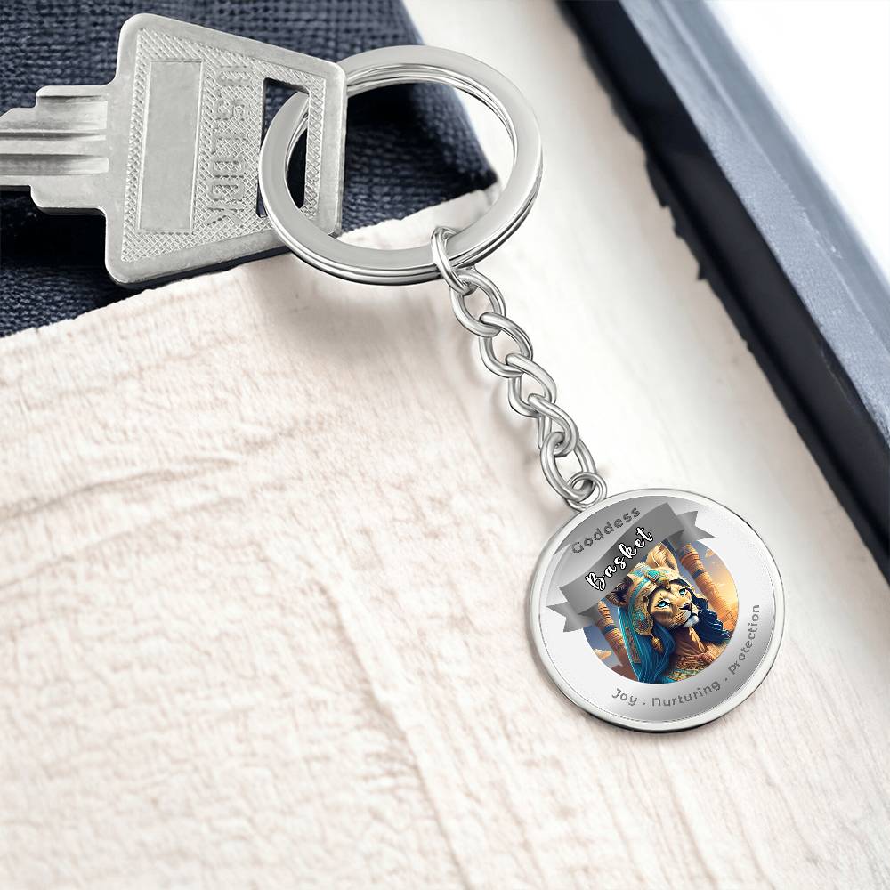 Basket - Affirmation Keychain For Joy Nurturing Protection- More Than CharmsMore Than Charms