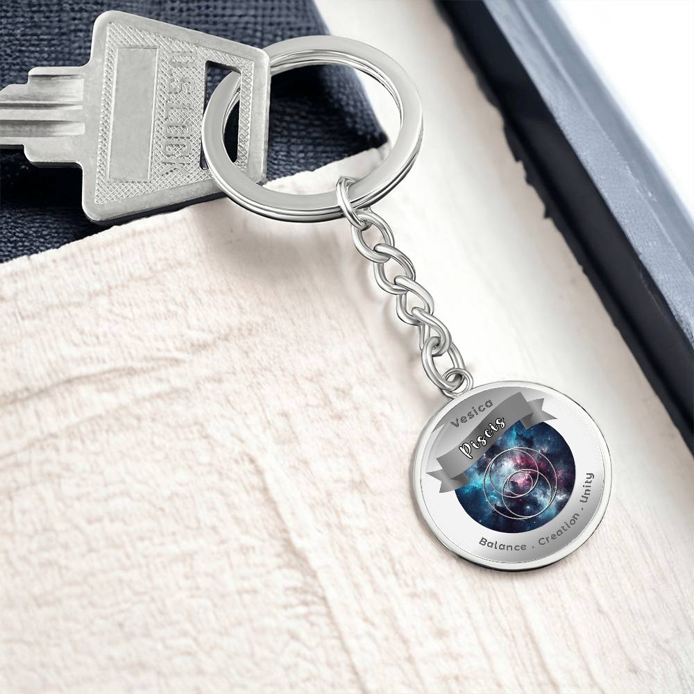 Vesica Piscis - Affirmation Keychain For Balance Creation Unity- More Than CharmsMore Than Charms