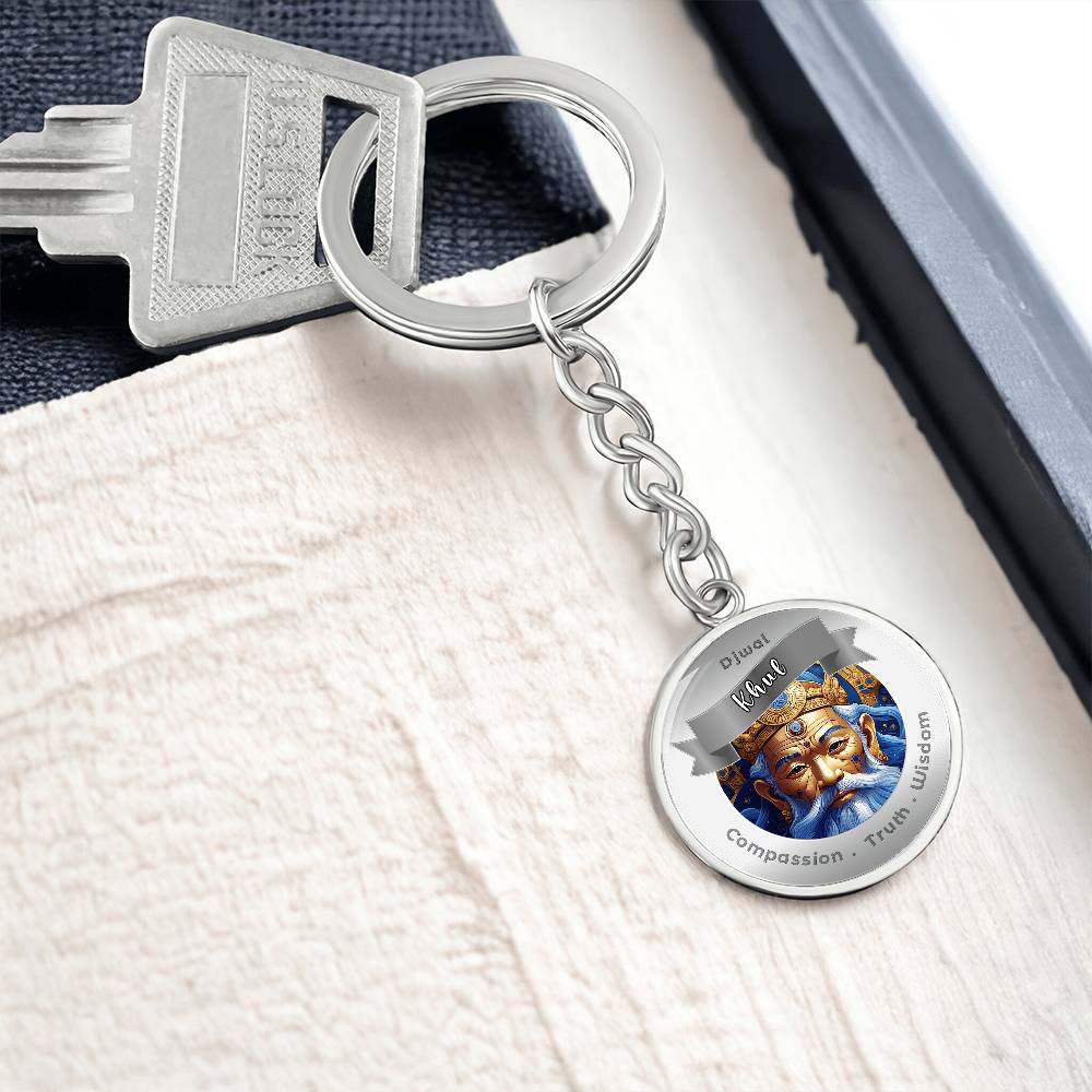 Djwal Khul - Affirmation Keychain For Compassion, Truth & Wisdom - More Than CharmsMore Than Charms