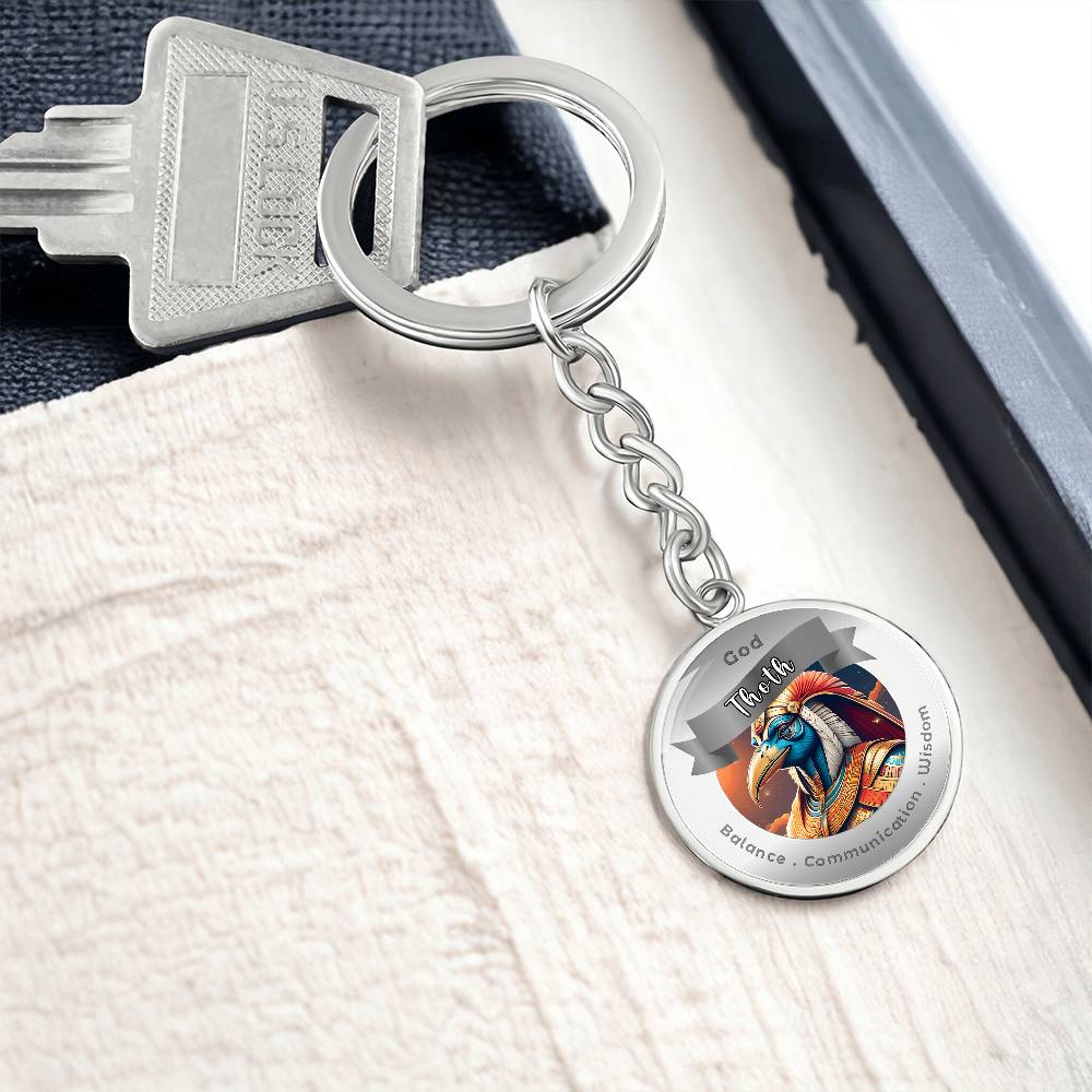 Thoth Osiris Affirmation Keychain For Balance Communication Wisdom - More Than CharmsMore Than Charms