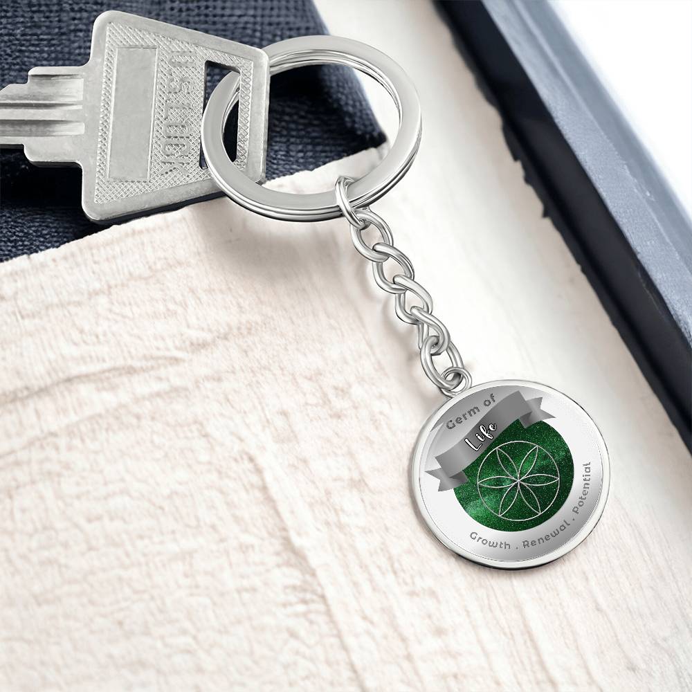 Germ of Life - Affirmation Keychain For Growth Renewal Potential - More Than CharmsMore Than Charms