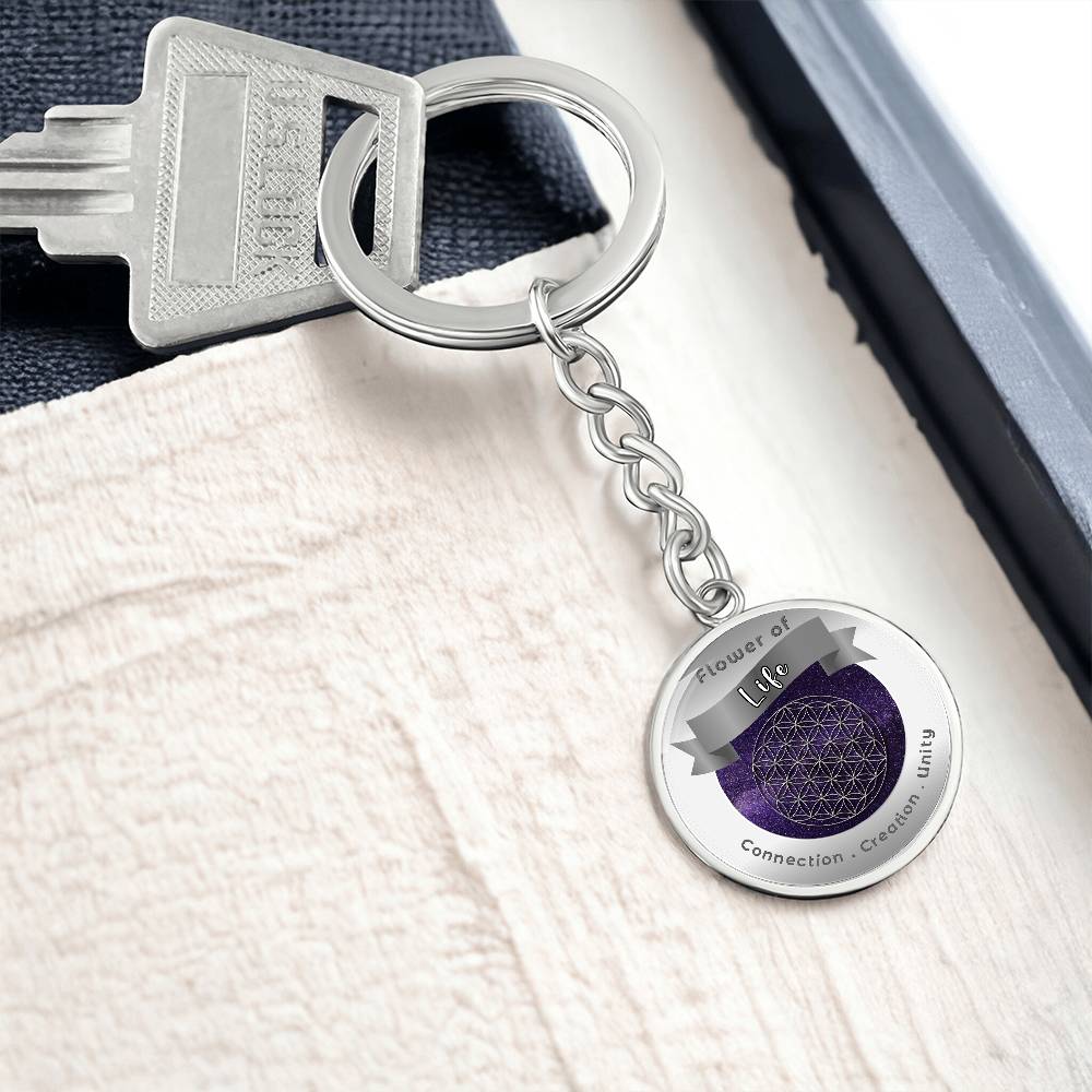 Flower of Life - Affirmation Keychain For Connection Creation Unity - More Than CharmsMore Than Charms