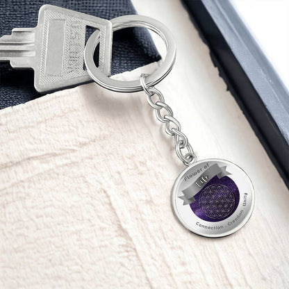 Flower of Life - Affirmation Keychain For Connection Creation Unity - More Than CharmsMore Than Charms