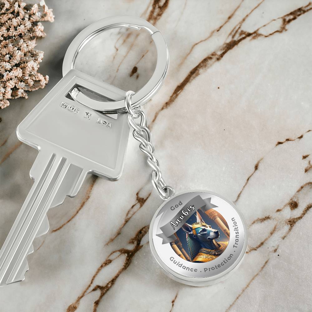 God Anubis - Affirmation Keychain For Guidance Protection Transition - More Than CharmsMore Than Charms
