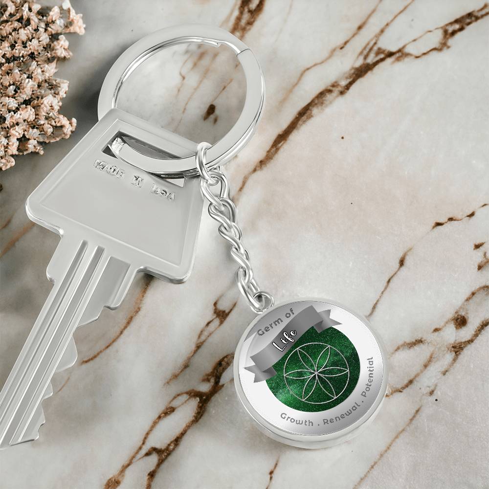 Germ of Life - Affirmation Keychain For Growth Renewal Potential - More Than CharmsMore Than Charms