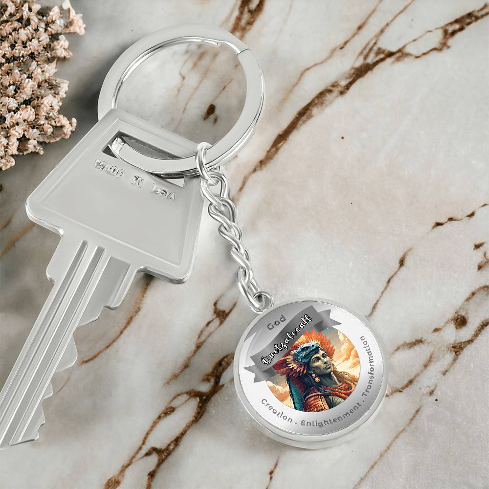 Quetzalcoatl- Affirmation Keychain For Creation Enlightenment Transformation - More Than CharmsMore Than Charms