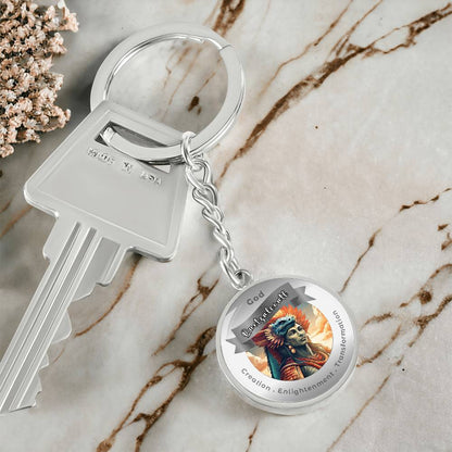Quetzalcoatl- Affirmation Keychain For Creation Enlightenment Transformation - More Than CharmsMore Than Charms