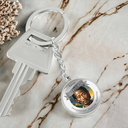 Saint Martin - Affirmation Keychain For Compassion Healing Humility- More Than CharmsMore Than Charms