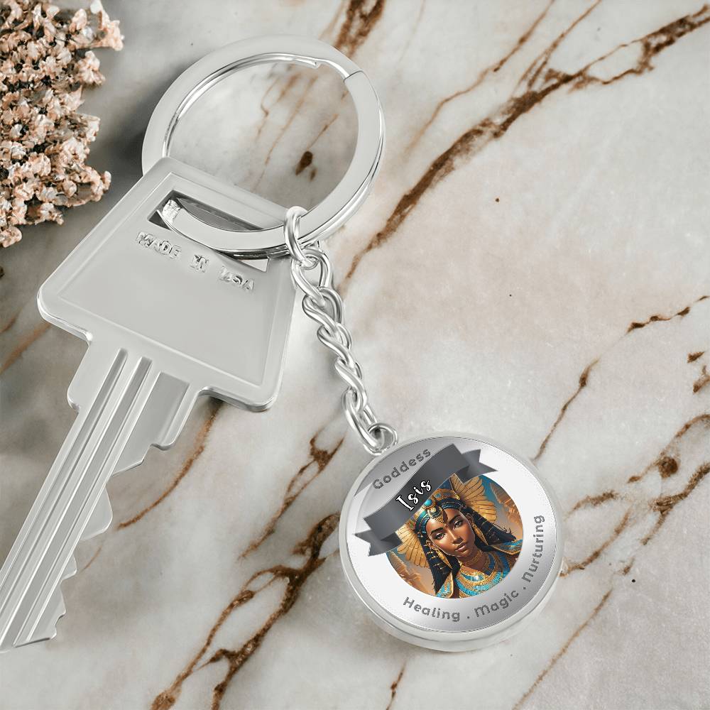 Goddess Isis - Affirmation Keychain For Healing Magic Nurturing- More Than CharmsMore Than Charms