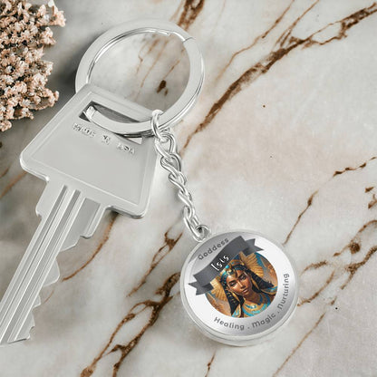 Goddess Isis - Affirmation Keychain For Healing Magic Nurturing- More Than CharmsMore Than Charms