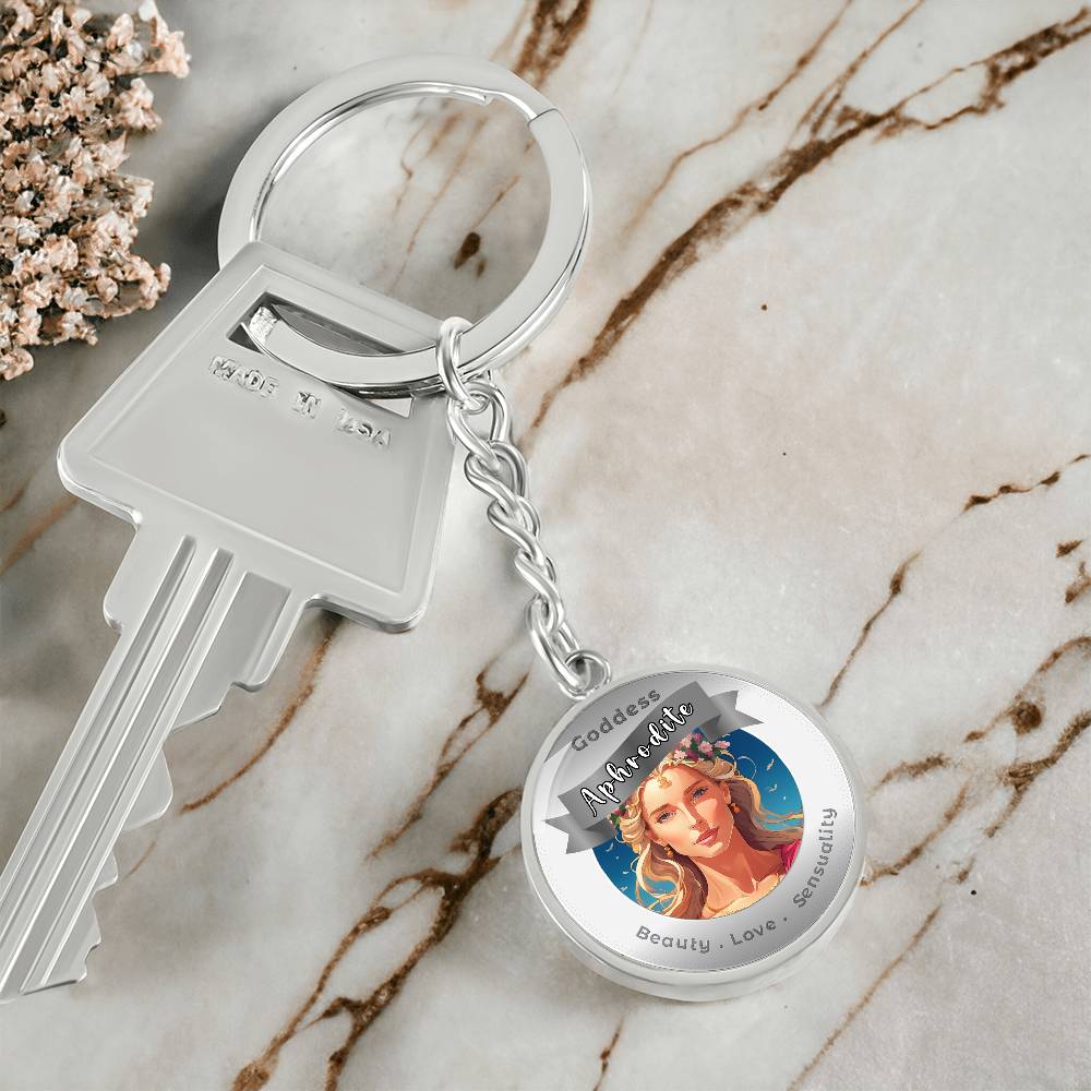 Goddess Aphrodite - Affirmation Keychain For Beauty Love Sensuality - More Than CharmsMore Than Charms